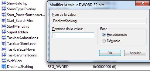 Comment réussir à désactiver shake to minimize