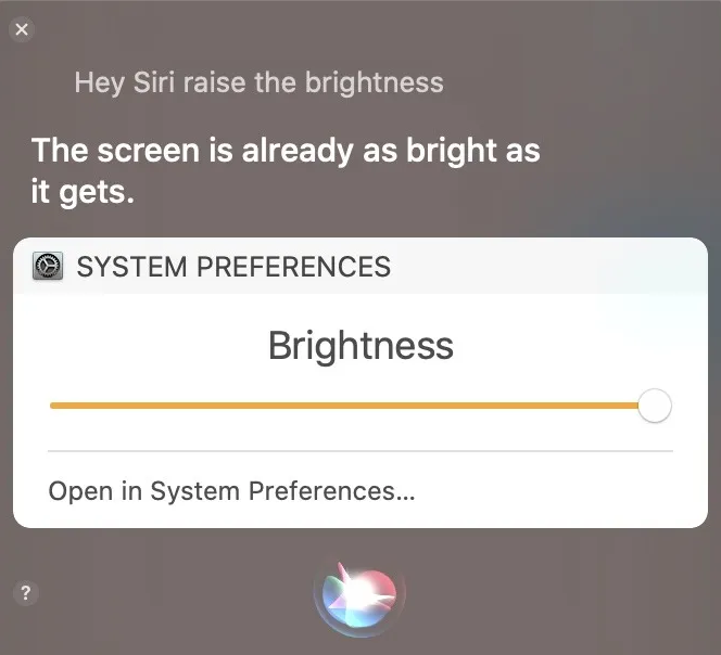 contrôler les paramètres avec Siri sur Mac
